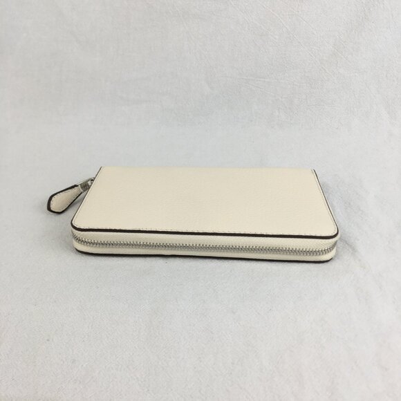 Disney Coach Dumbo Zip Wallet Ivory X Leather Accordion Long Wallet Logo Print - Picture 5 of 8